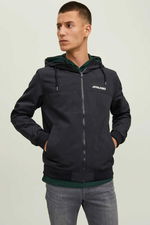 Jack & Jones - Jack & Jones JJERUSH HOOD Erkek Siyah Yağmurluk