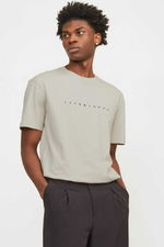 Jack & Jones - Jack & Jones JJESTAR JJ TEE Erkek Bej Tişört Jack & Jones - Jack & Jones JJESTAR JJ TEE Erkek Bej Tişört
