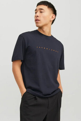 Jack & Jones JJESTAR JJ TEE Erkek  Lacivert Tişört 