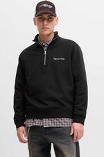 Jack & Jones - Jack & Jones JORNORREBRO EMB Erkek Siyah Sweatshırt