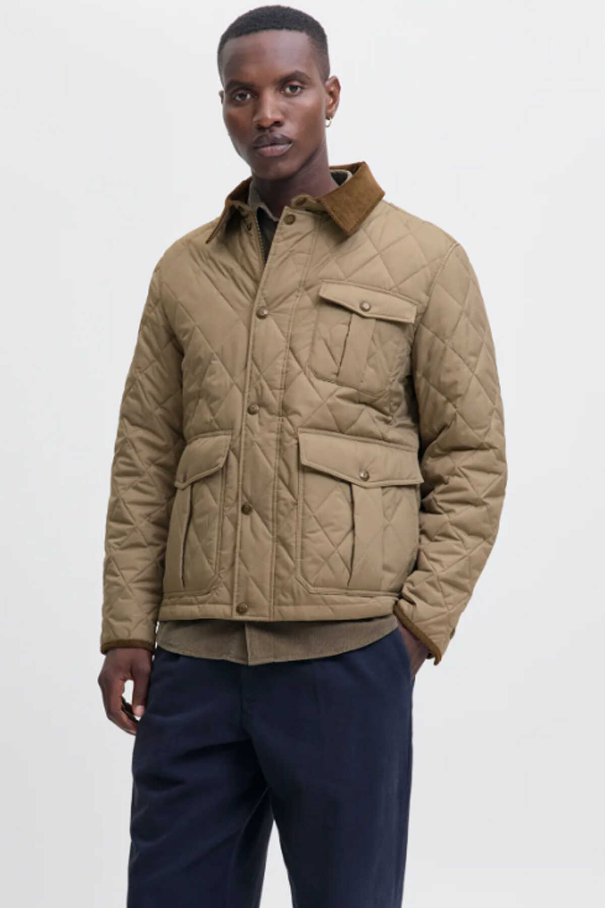 Jack & Jones - Jack & Jones JPRBLUBRYAN QUILTED Erkek Vizon Ceket