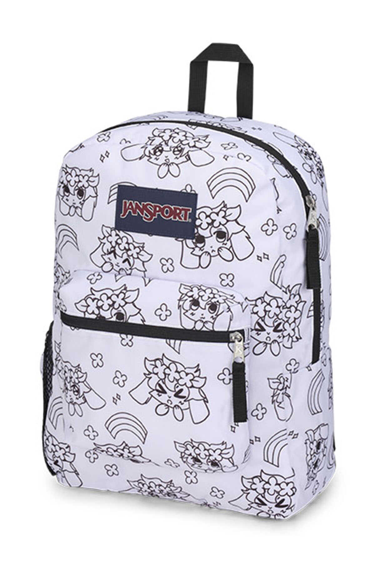 JanSport - JanSport Cross Town Unisex Sırt Çantası Beyaz Baskılı