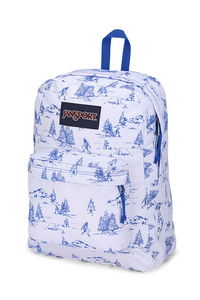 JanSport - JanSport SuperBreak Plus Unisex Sırt Çantası Beyaz / Mavi