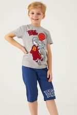 Looney Tunes - Looney Tunes L1569-3 Erkek Çocuk Gri Melanj Alt Üst Takım