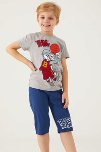 Looney Tunes - Looney Tunes L1569-3 Erkek Çocuk Gri Melanj Alt Üst Takım