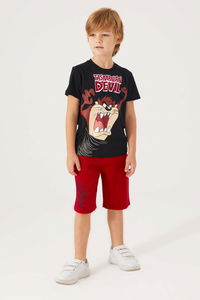 Looney Tunes - Looney Tunes L1571-3 Erkek Çocuk Siyah Alt Üst Takım