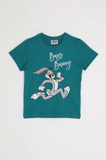 Looney Tunes - Looney Tunes L1582-2 Erkek Çocuk Ördek Yeşili Tişört