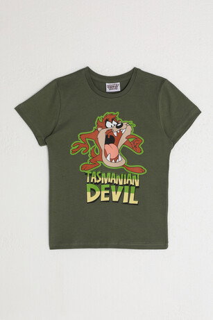 Looney Tunes L1583-2 Erkek Çocuk Haki Tişört