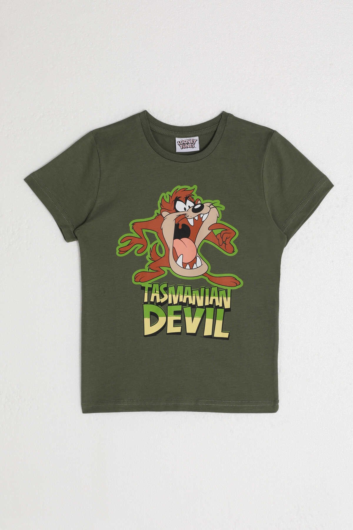 Looney Tunes - Looney Tunes L1583-2 Erkek Çocuk T-Shirt Haki
