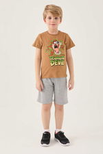 Looney Tunes - Looney Tunes L1583-2 Erkek Çocuk Tütün Tişört Looney Tunes - Looney Tunes L1583-2 Erkek Çocuk Tütün Tişört