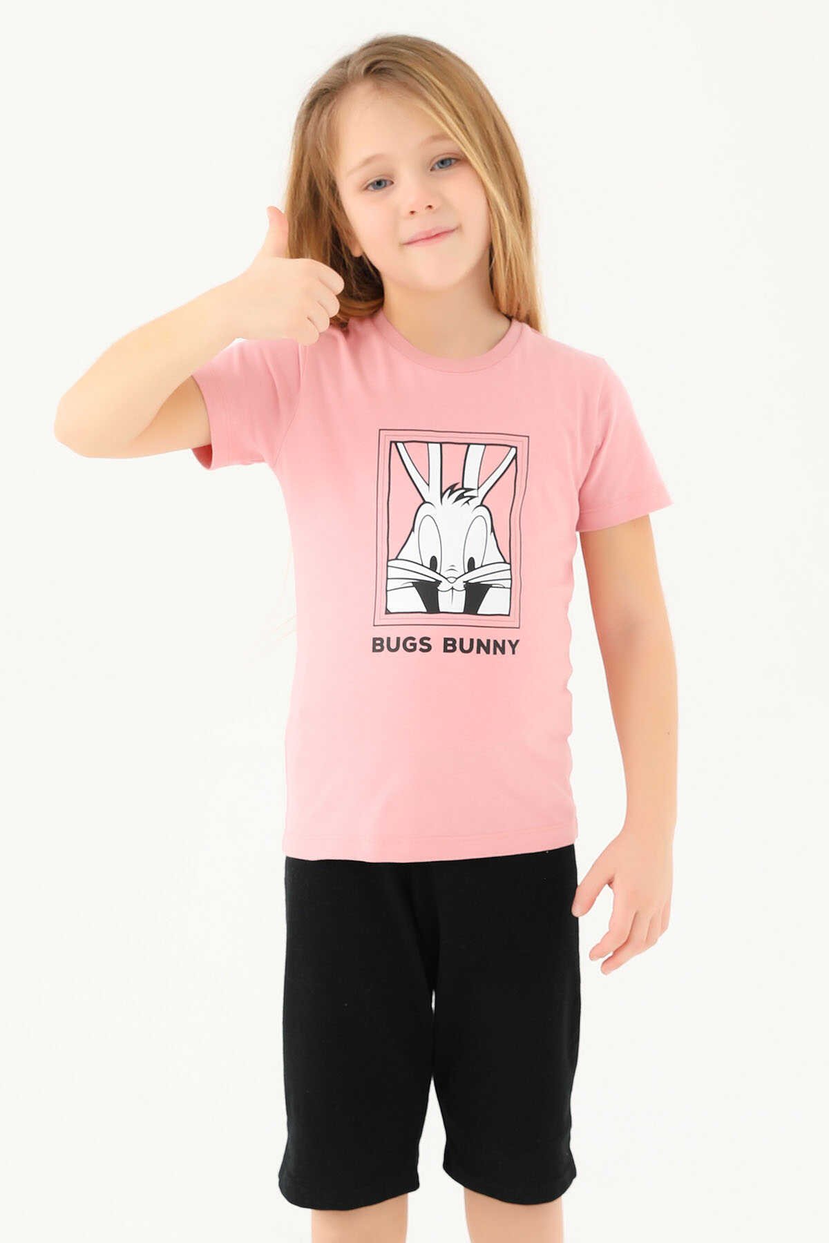 Looney Tunes - Looney Tunes L1589-2 Kız Çocuk T-Shirt Gül
