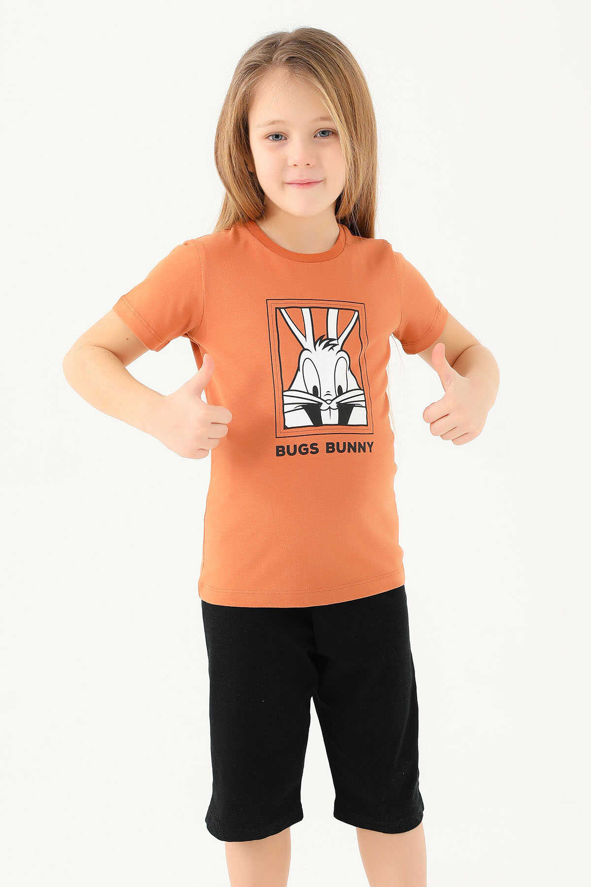 Looney Tunes - Looney Tunes L1589-2 Kız Çocuk Tişört Kehribar