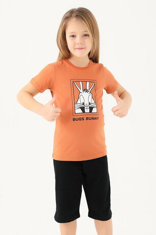 Looney Tunes L1589-2 Kız Çocuk  Kehribar Tişört 