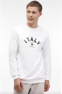 Lumberjack - Lumberjack 4W ML ROBERT 16ITLY72 4PR Erkek Kırık Beyaz Sweatshirt