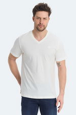 Lumberjack - Lumberjack 5M MB CT106 Erkek Kırık Beyaz Tişört