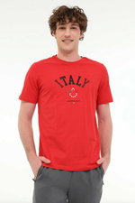 Lumberjack - Lumberjack 5M ML RENATO 11ITL1030 5FX Erkek Kırmızı Tişört