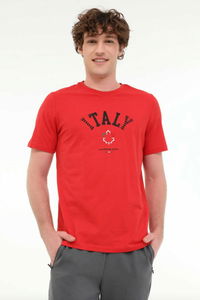 Lumberjack - Lumberjack 5M ML RENATO 11ITL1030 5FX Erkek Kırmızı Tişört