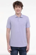 Lumberjack - Lumberjack 5MMB CT953 POLO T-SH 5FX Erkek Lila Tişört