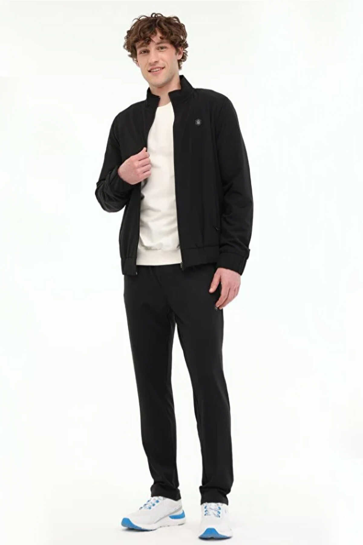 Lumberjack - Lumberjack 5W,M-BS04 WOVEN T.SUIT 5PR Erkek Siyah Eşofman Takımı