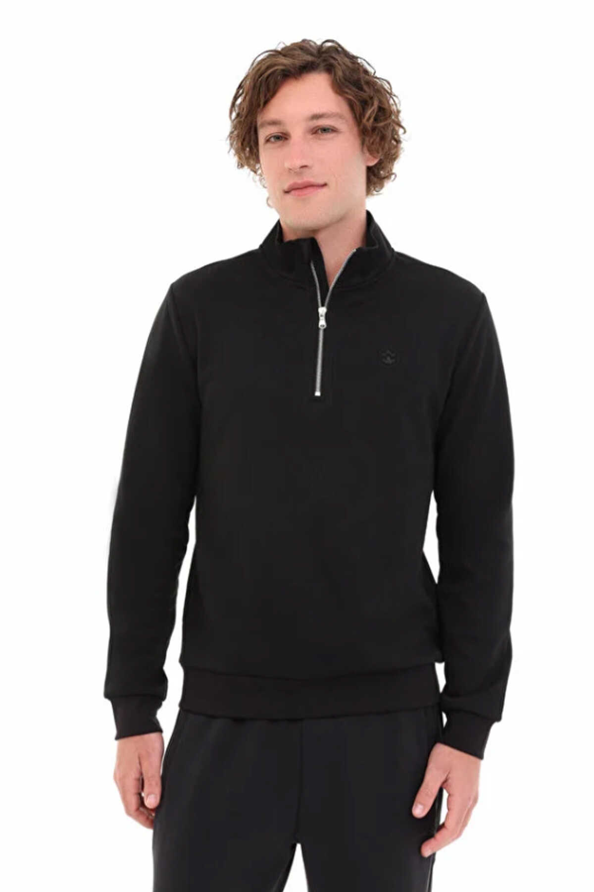 Lumberjack - Lumberjack 5W,MB BS47 HZIP SW 5PR Erkek Siyah Sweatshırt