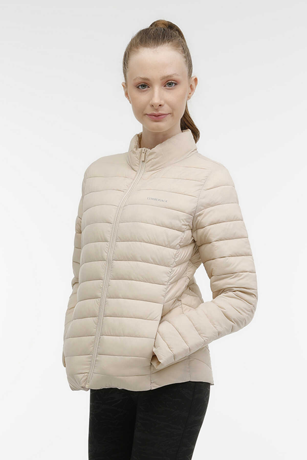 Lumberjack - Lumberjack WB PADDED 1SN28 3PR Kadın Mont & Kaban Ekru