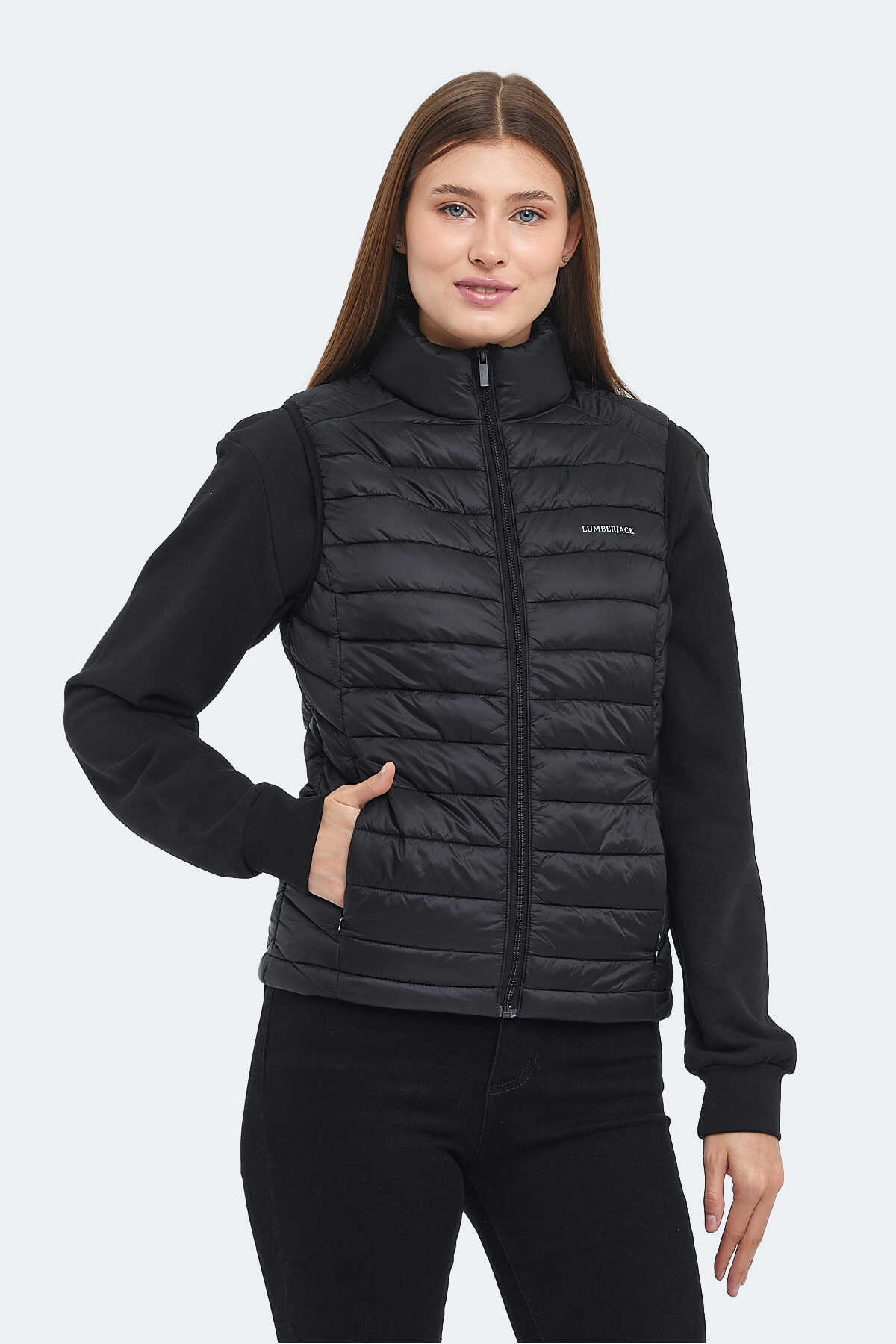 Lumberjack - Lumberjack WB VEST 4SN34 3PR Kadın Siyah Yelek