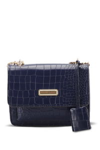 Merry Lane - Merry Lane MILANO KROKO Kadın Omuz Çantası Lacivert