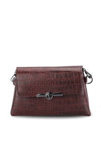 Merry Lane - Merry Lane TORINO KROKO Kadın Bordo Omuz Çantası Merry Lane - Merry Lane TORINO KROKO Kadın Bordo Omuz Çantası