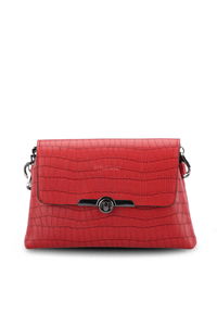 Merry Lane - Merry Lane TORINO KROKO Kadın Kırmızı Omuz Çantası Merry Lane - Merry Lane TORINO KROKO Kadın Kırmızı Omuz Çantası