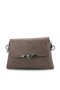 Merry Lane - Merry Lane TORINO KROKO Kadın Vizon Omuz Çantası Merry Lane - Merry Lane TORINO KROKO Kadın Vizon Omuz Çantası