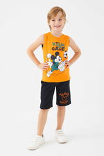 Mickey Mouse - Mickey Mouse D4787-3 Erkek Çocuk Turuncu Alt Üst Takım