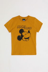 Mickey Mouse - Mickey Mouse D4797-2 Erkek Çocuk Altın Tişört Mickey Mouse - Mickey Mouse D4797-2 Erkek Çocuk Altın Tişört