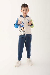 Mickey Mouse - Mickey Mouse D4818-3 Erkek Çocuk Vanilya Eşofman Takımı