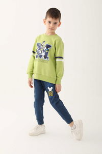 Mickey Mouse - Mickey Mouse D4820-3 Erkek Çocuk Fıstık Yeşili Eşofman Takımı