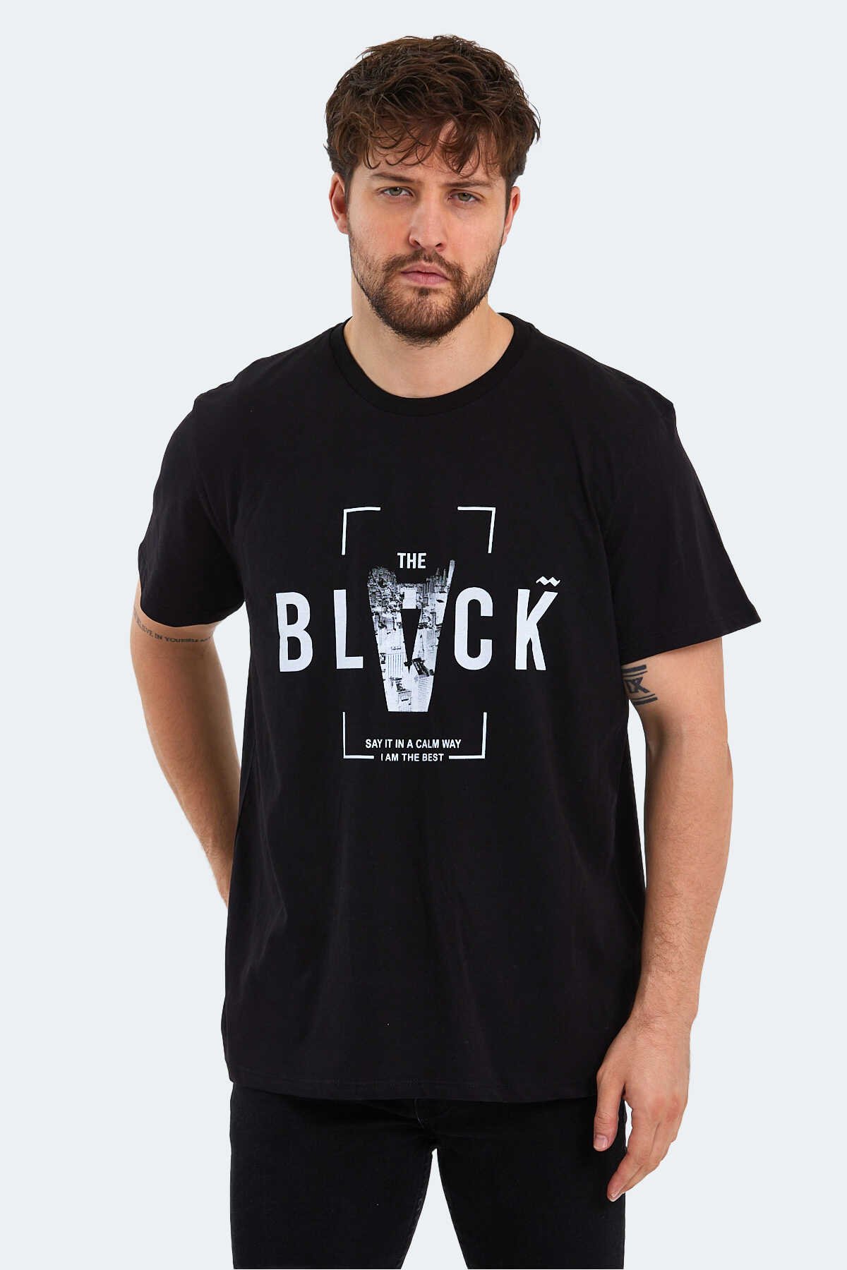 Mille - Mille KALE Erkek T-Shirt Siyah