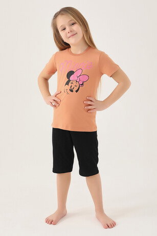 Minnie Mouse D4805-2 Kız Çocuk Sumak Tişört