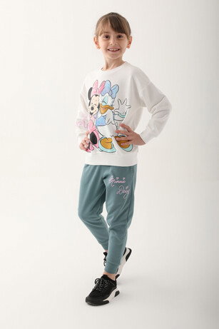 Minnie Mouse D4815-3 Kız Çocuk Krem Eşofman Takımı