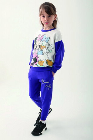 Minnie Mouse D4815-3 Kız Çocuk Mor Eşofman Takımı