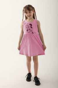 Minnie Mouse - Minnie Mouse D4860-3 Kız Çocuk Şeker Pembe Elbise Minnie Mouse - Minnie Mouse D4860-3 Kız Çocuk Şeker Pembe Elbise