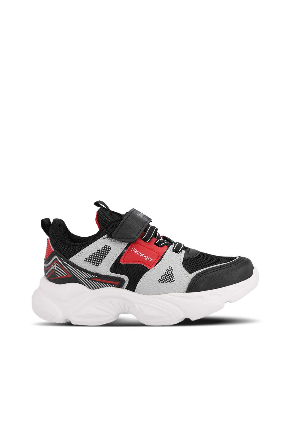 Slazenger - Slazenger NELSON Unisex Çocuk Sneaker Ayakkabı Siyah / Kırmızı