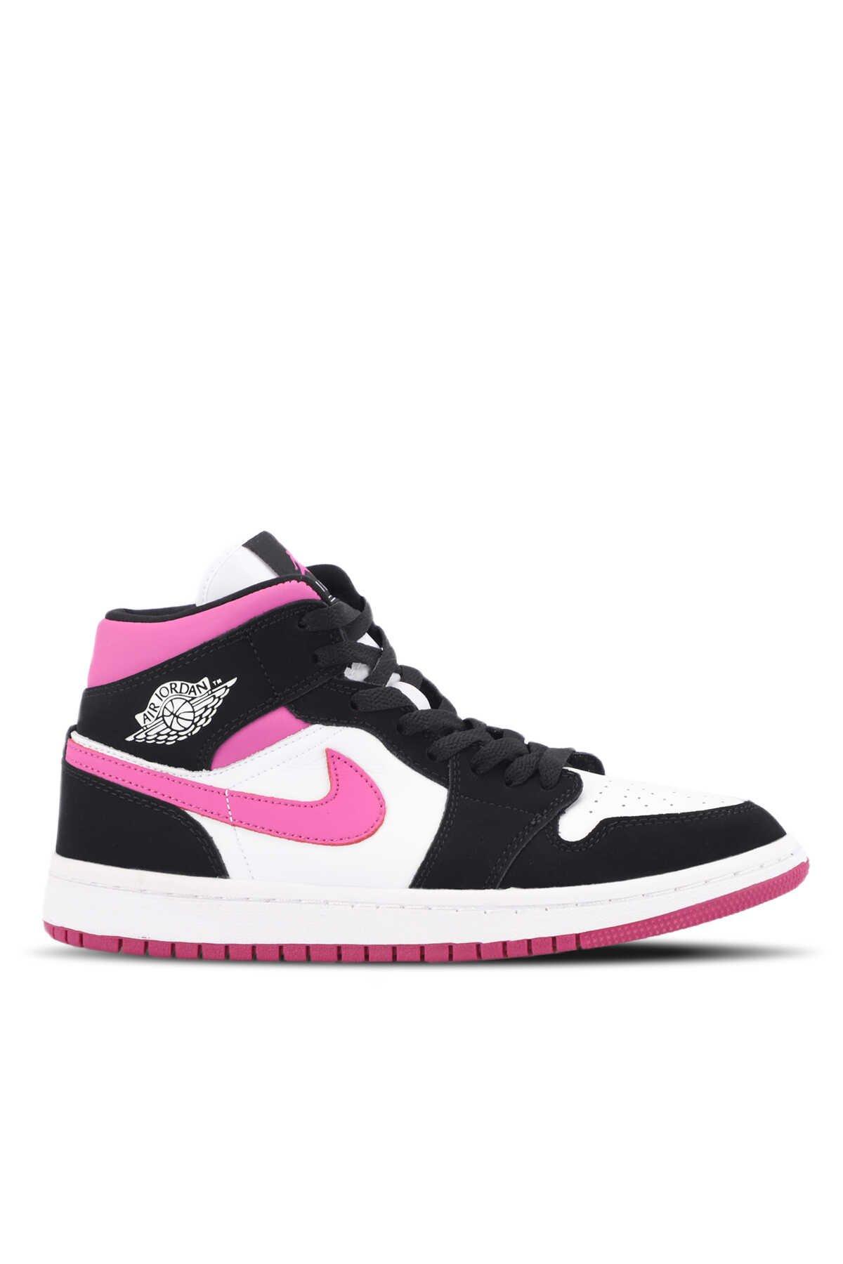 Nike - Nike AIR JORDON 1 MID Sneaker Kadın Ayakkabı Siyah / Pembe