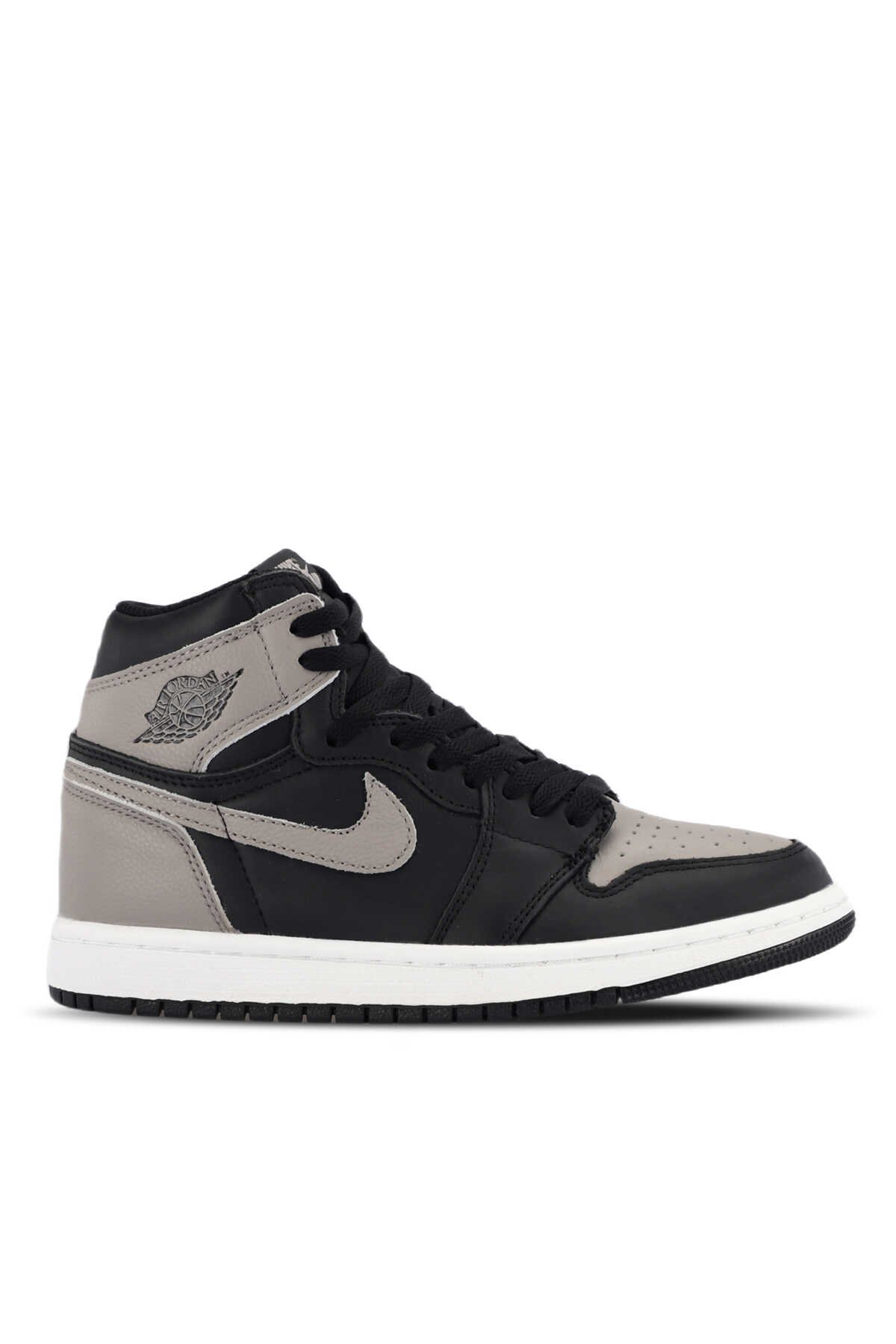Nike - Nike AIR JORDON 1 RETRO HIGH OG Sneaker Erkek Ayakkabı Gri / Siyah