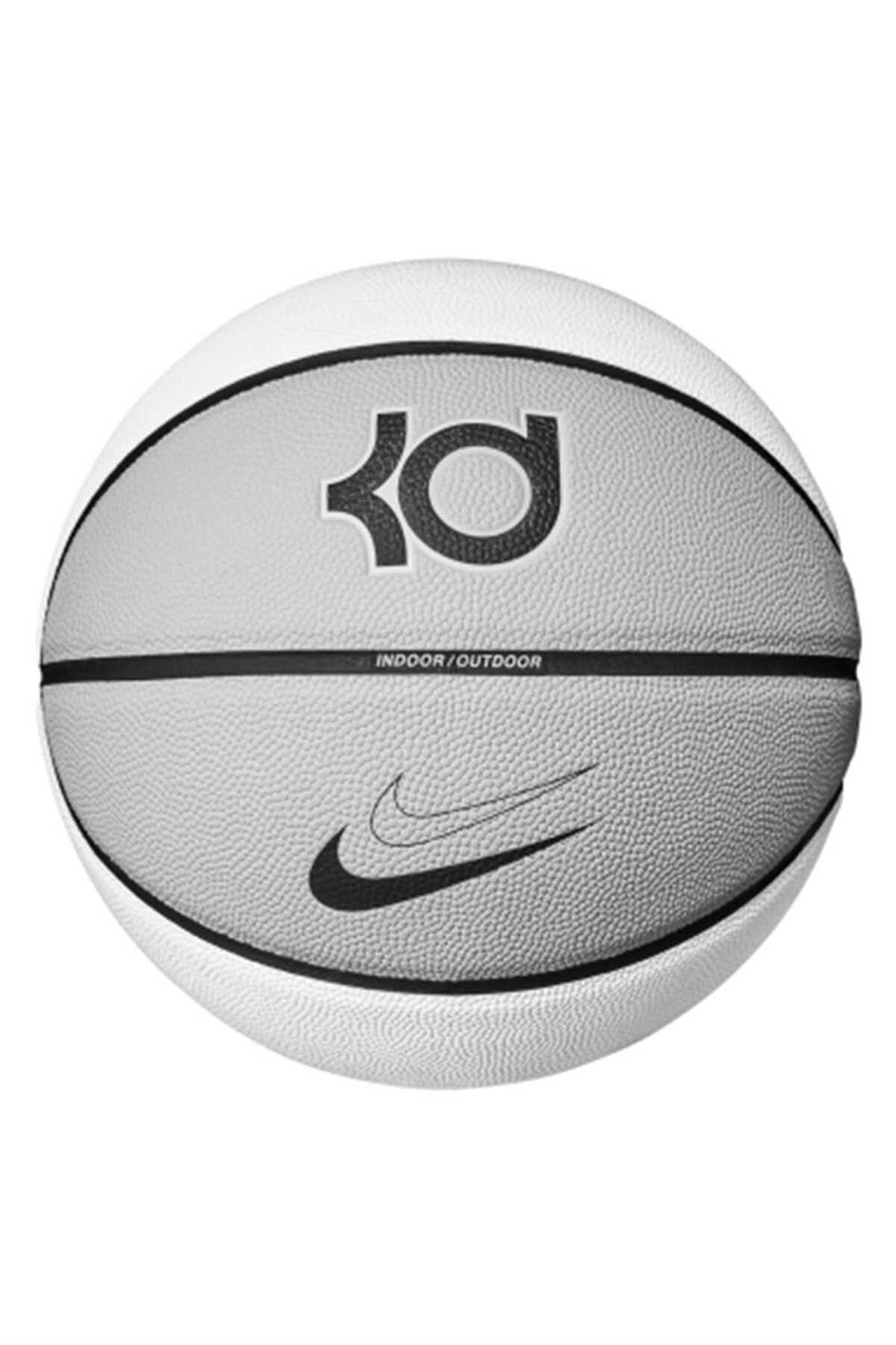 Nike - Nike ALL COURT 8P K DURANT DEFLATED Unisex Basket Topu Beyaz / Gri