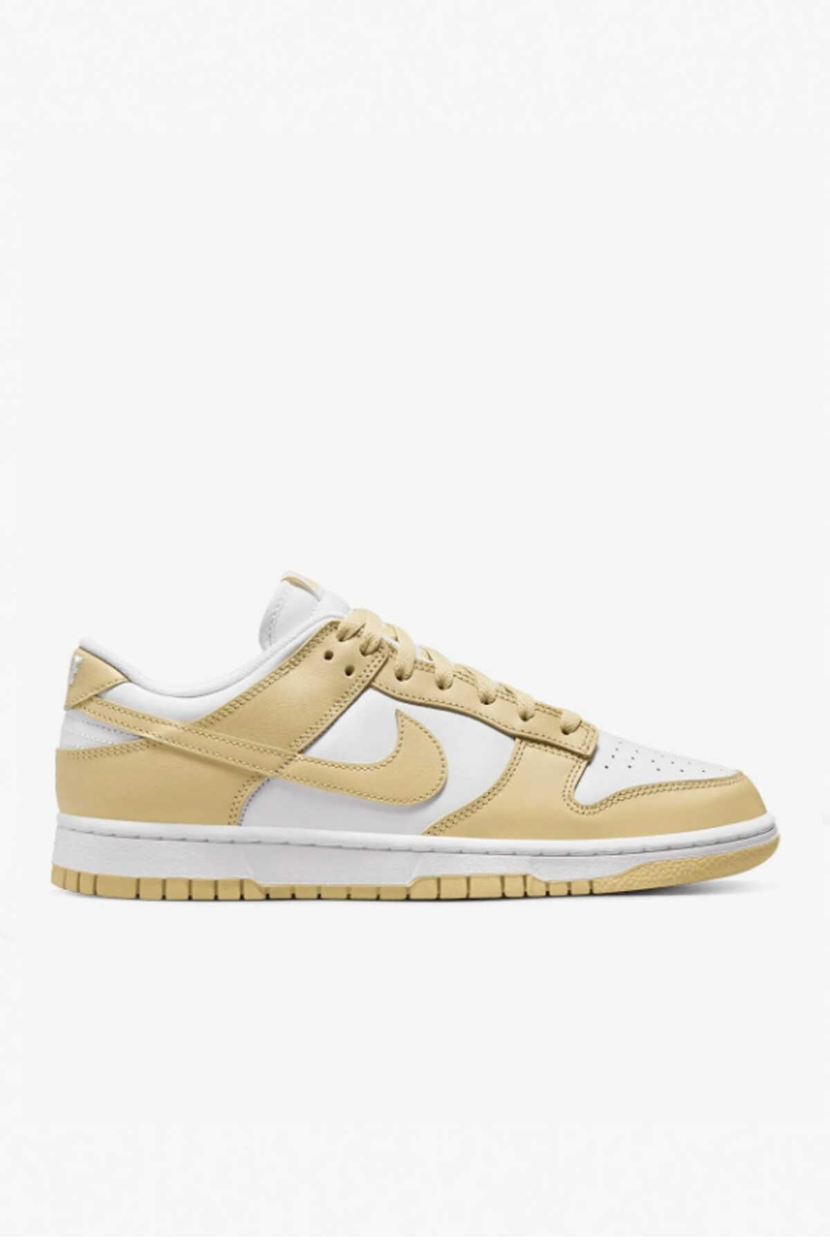 Nike - Nike DUNK LOW RETRO PREMİUM Erkek Sneaker Ayakkabı Beyaz / Sarı