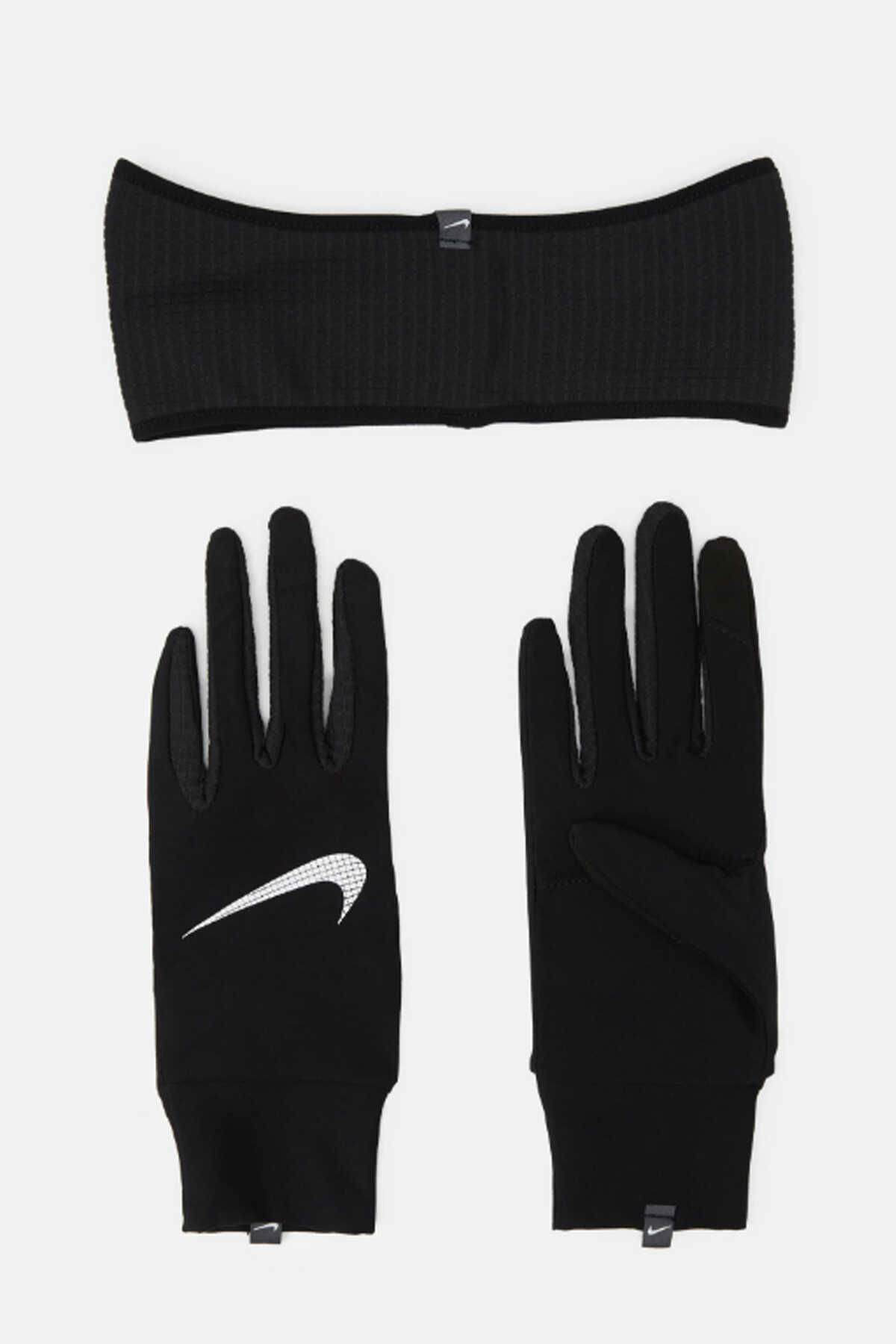 Nike - Nike ESSENTIAL HEADBAND AND GLOVE SET Kadın Eldiven & Bere & Atkı Set Siyah
