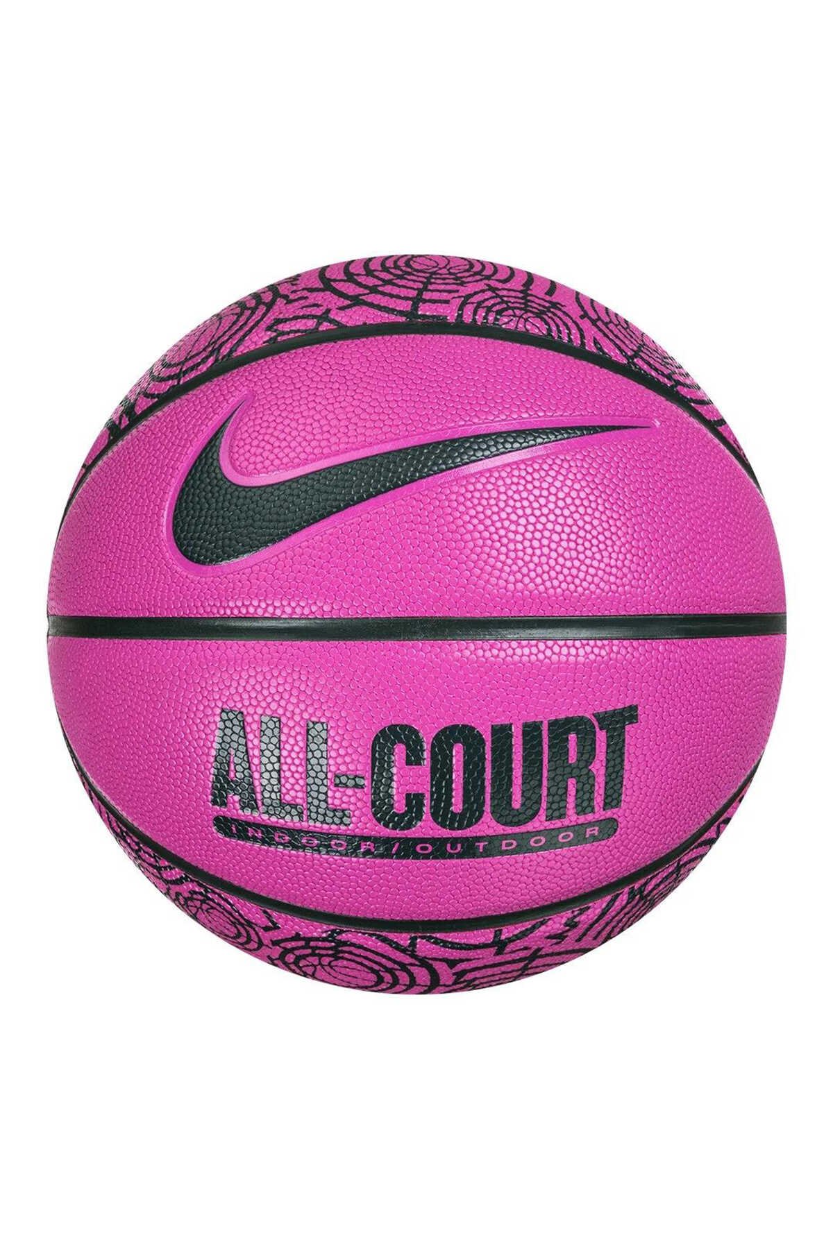 Nike - Nike EVERYDAY ALL COURT 8P GRAPHIC DEFLATED ACTIVE Unisex Basket Topu Fuşya