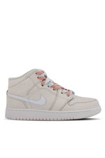 Nike - Nike Jordan 1 MidMulti-Color Swoosh Phantom Kadın Beyaz / Mavi Sneaker
