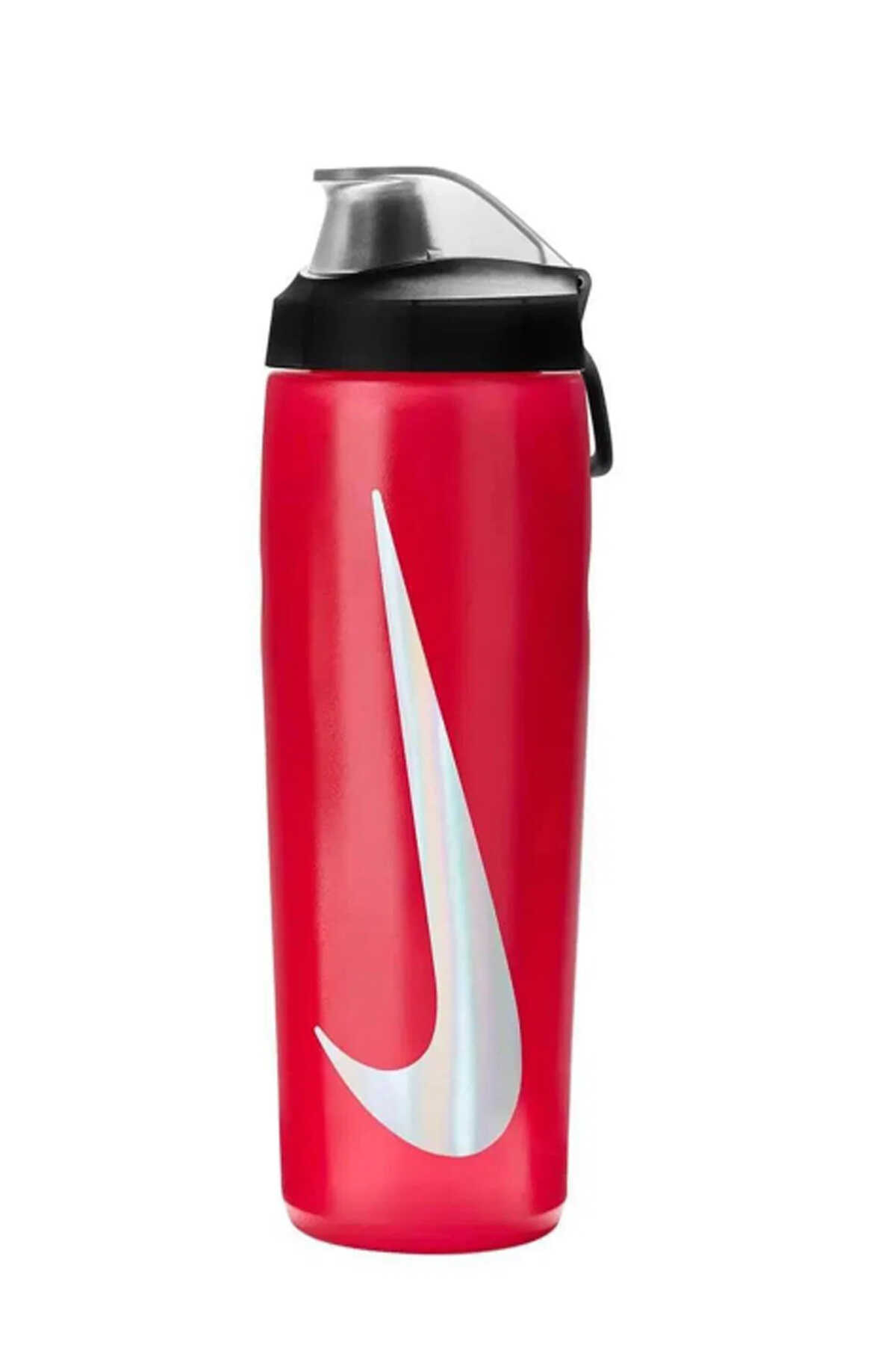 Nike - Nike REFUEL BOTTLE LOCKING LID 24 OZ Unisex Matara Kırmızı / Siyah