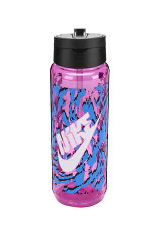 Nike RENEW RECHARGE STRAW BOTTLE 24 OZ GRAPHIC Unisex  Pembe / Siyah Matara 