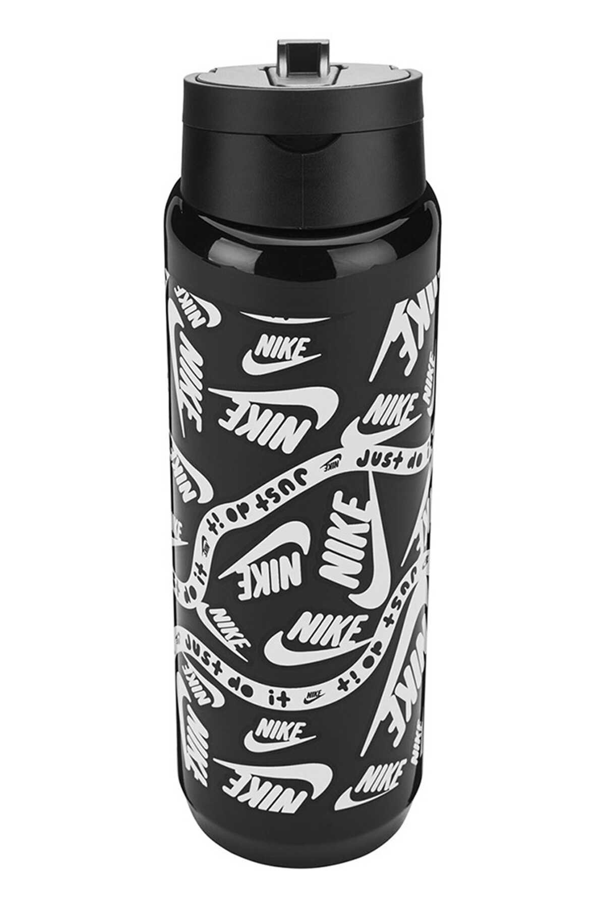 Nike - Nike RENEW RECHARGE STRAW BOTTLE 24 OZ GRAPHIC Unisex Matara Siyah